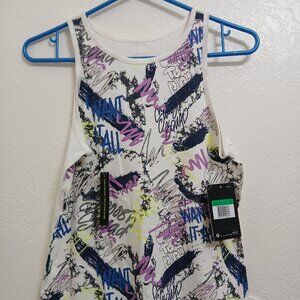 NIKE Girls Fresh Print graffiti tank top XL white glow in the dark NEW